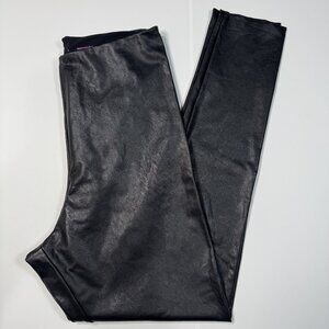 NEW WOMENS L COMMANDO FAUX LEATHER CHIC LEGGINGS PERFECT CONTROL BLACK STRETCH